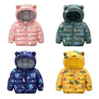 2025 Boys Padded Warm Set Children's Hooded Cartoon Solid Colour 3 Pcs Autumn Winter New Girls Sweatshirt Cute Casual Suit 4-12Y