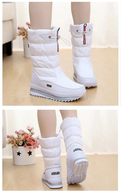 Women Snow Boots Platform Winter Boots Thick Plush Waterproof Non-slip Boots Fashion Women Winter Shoes Warm Fur Botas mujer