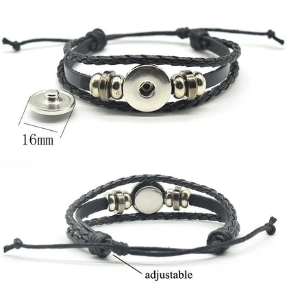 Luminous Bracelet 26 Letters Bracelet Name Rope Bracelet Black Leather Bracelet Men Women Birthday Gifts