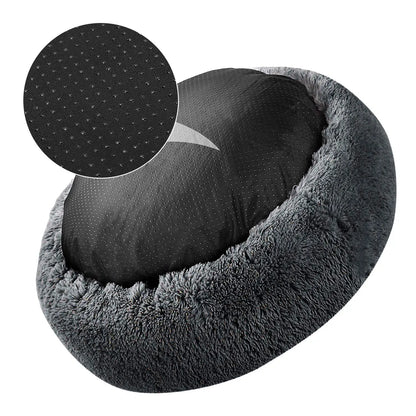 40-110cm Round Pet Bed for Large Dog Bed Super Soft Cat Bed Long Plush