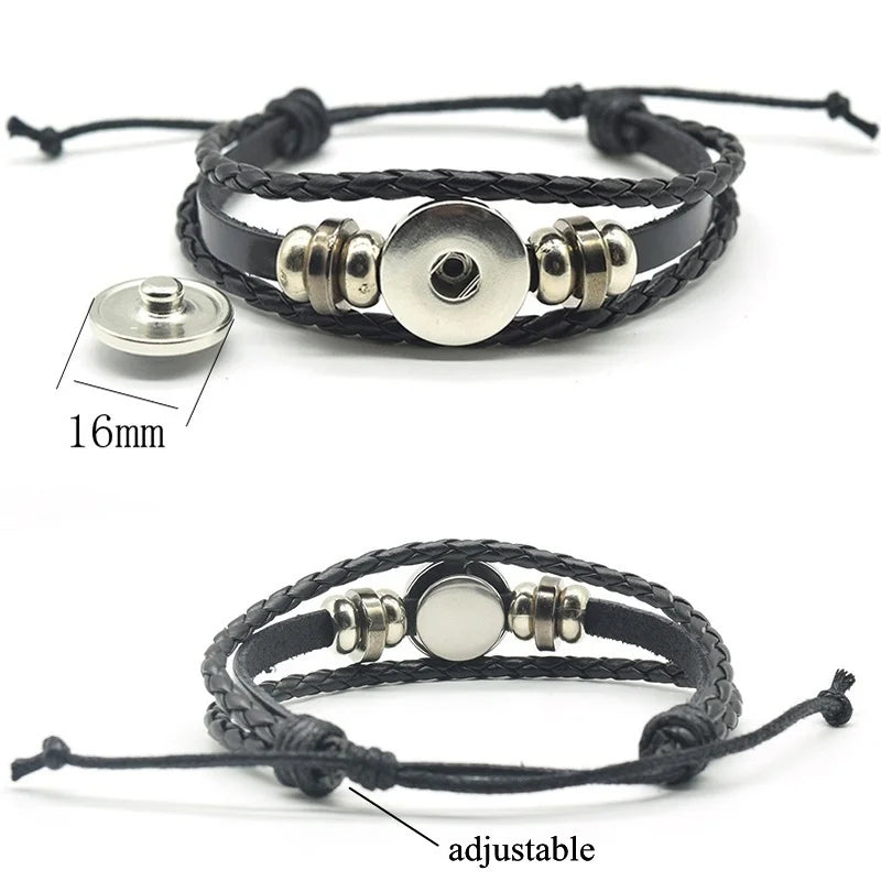 Gemini Leo Libra Scorpio Sagittarius 12 Constellation Luminous Bracelet Leather Bracelet Zodiac Charm Jewelry Bracelet for Men