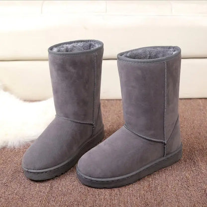 HOT 2025 winter new high-tube fashion all-match warm thick snow boots with bow knot snow boots women flat-heel snow boots