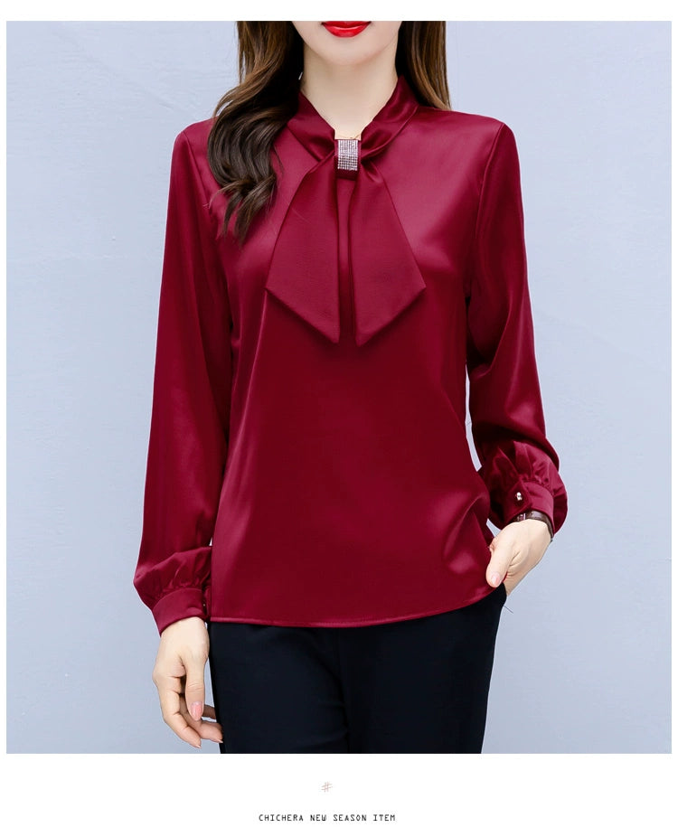 Blusas Mujer De Moda 2024 Long Sleeve Blouse Women