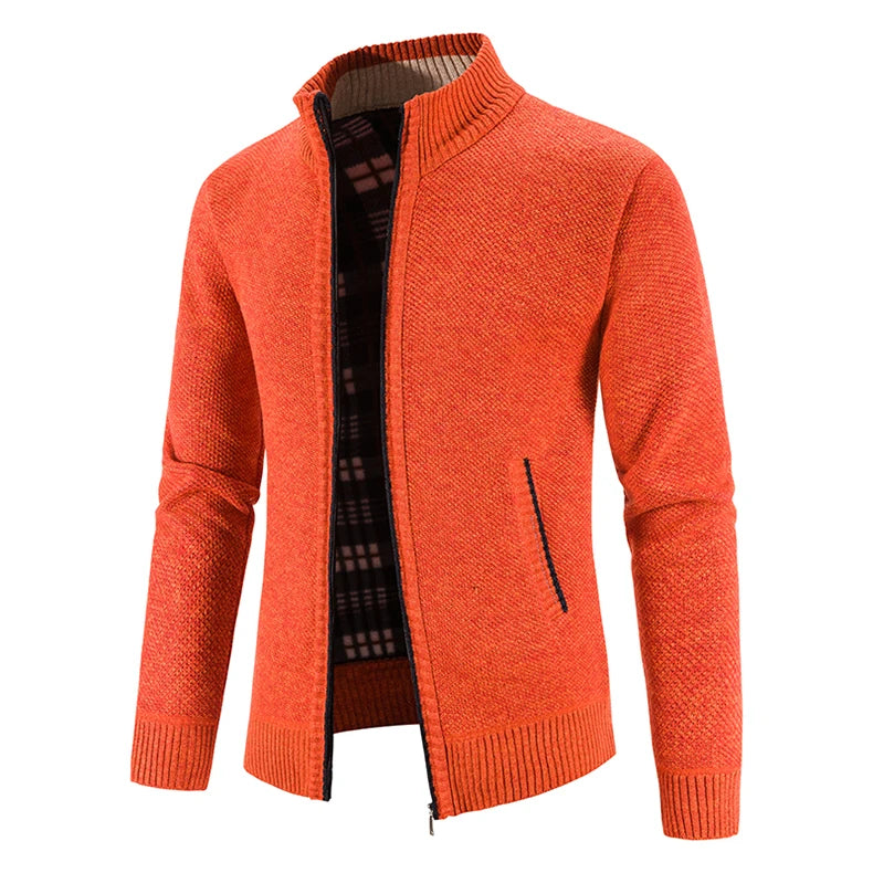 Men's Cardigan Turn-down Collar Knitting