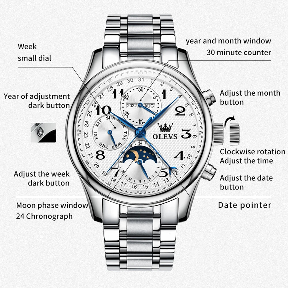 OLEVS Top Brand Luxury Automatic Mechanical Men