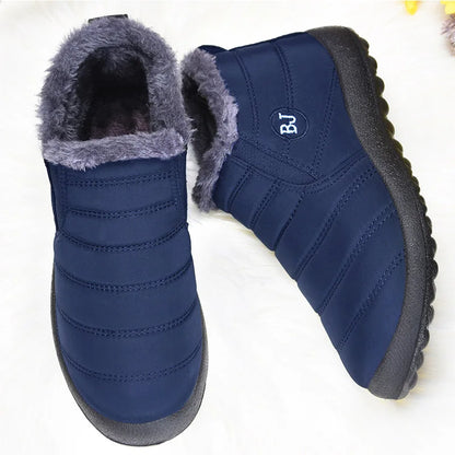 Men Boots Couple Winter Shoes Men Warm Fur Ankle Boots Winter Botas Para Hombre.