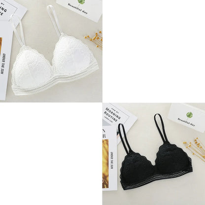 Women Bralette French Lace Bra No Steel Ring Beauty.