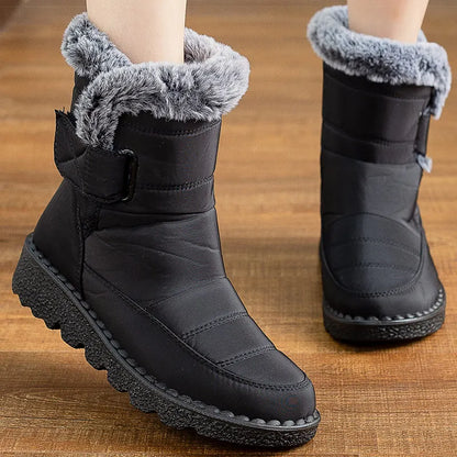 Women's Boots 2023 New Winter Shoes For Women Heeled Winter Boots Waterproof Snow Boots Elegant Warm Fur Winter Footwear Female