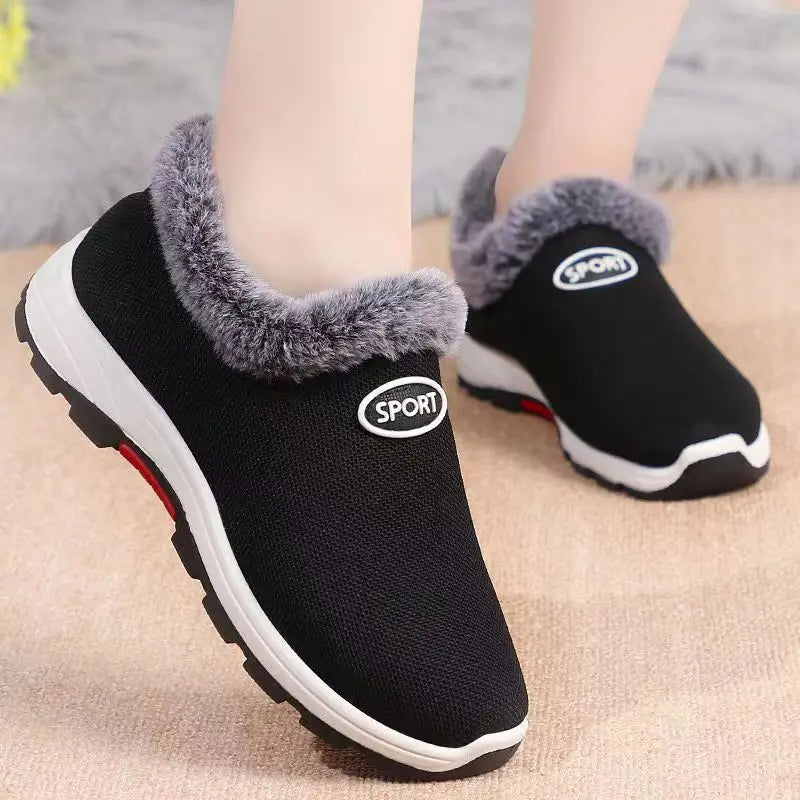 Cotton Shoes Women Winter sneakers Platform ankle boots Wedges Shoe 2024 Comfortable Warm Short Plush female boots Botines mujer