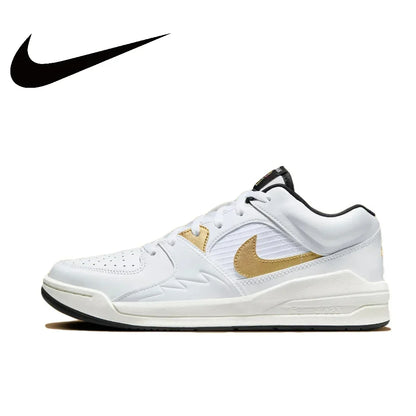 Nike New listing JORDAN STADIUM 90 Men's Low Top Casual Sneakers Fashionable and versatile Comfortable and lightweight White