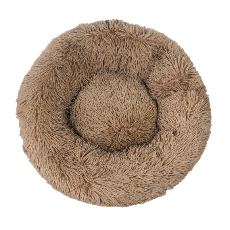 40-110cm Round Pet Bed for Large Dog Bed Super Soft Cat Bed Long Plush