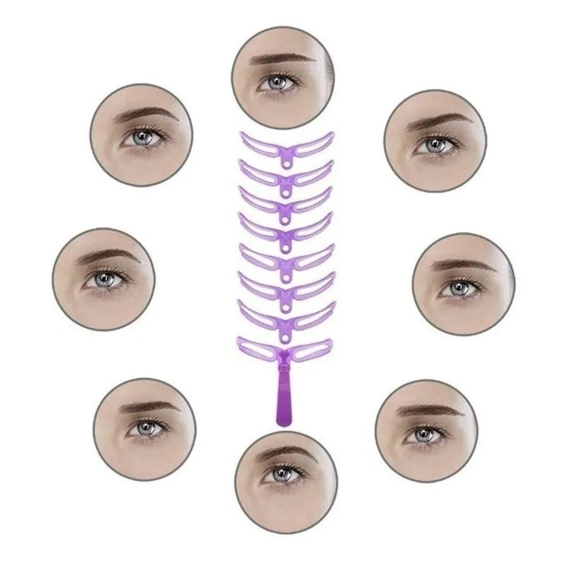 Reusable Eyebrow Stencil Set Beauty Makeup Brow Stamp Template Eyebrows Shape Eye Brow Makeup Tools Beauty Gadgets 2025