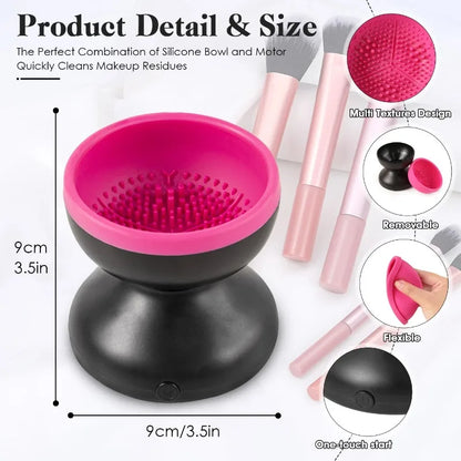 Portable USB Makeup Brush Cleaner Machine Silicone Electric Cosmetic