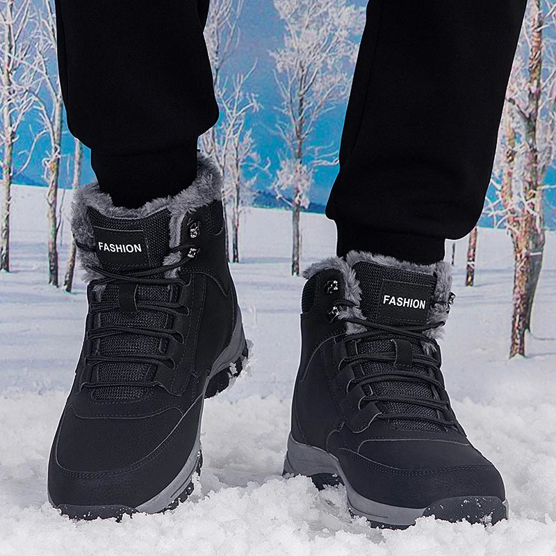 Men's Winter Snow Boots woman's Waterproof sneakers Super Warm.