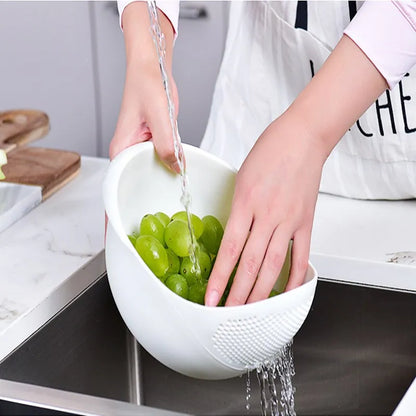 Multi-functional Rice Washer Vegetable and Fruit Basket Drain Cleaning Household Kitchen Rice