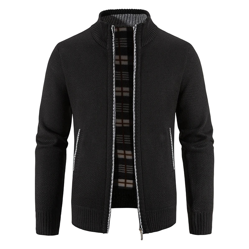 Men's Cardigan Turn-down Collar Knitting