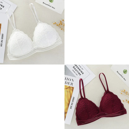 Women Bralette French Lace Bra No Steel Ring Beauty.