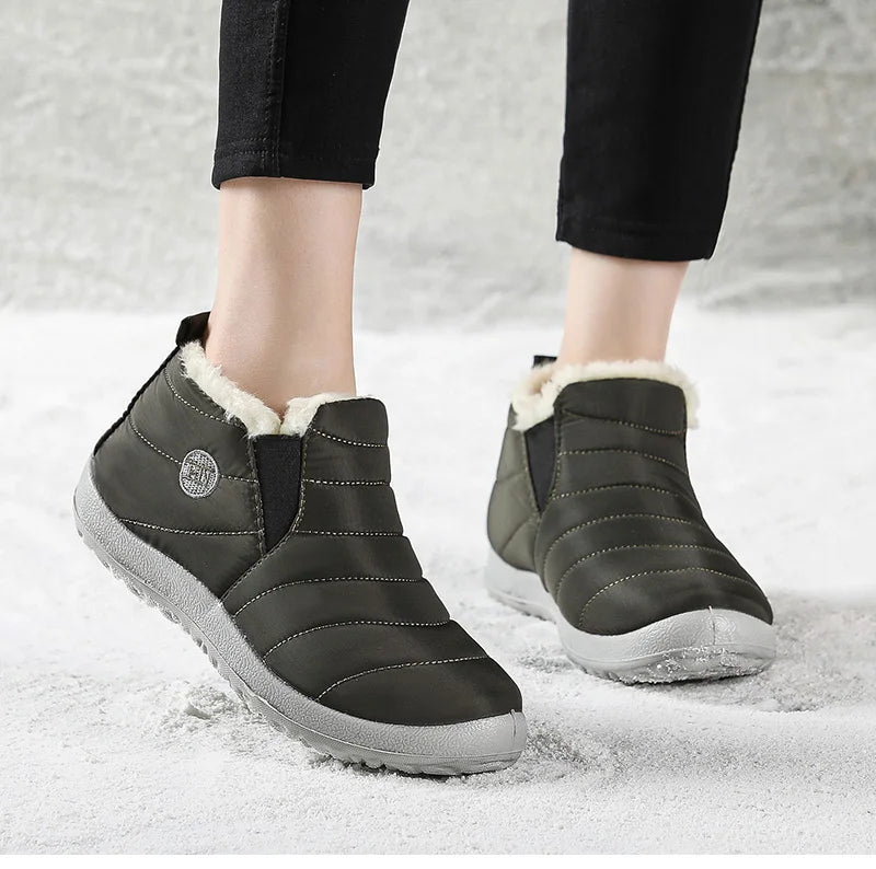 Men Boots Keep Warm Winter Shoes For Men Ankle Boots Fur Shoes.