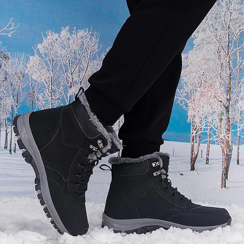 Men's Winter Snow Boots woman's Waterproof sneakers Super Warm.