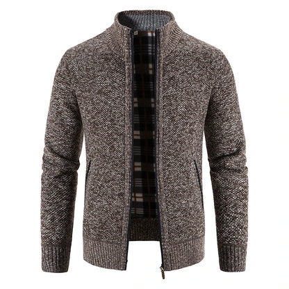 Men's Cardigan Turn-down Collar Knitting