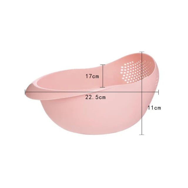 Rice Washing Filter Strainer Basket Colander Sieve Fruit Vegetable Bowl Drainer Cleaning