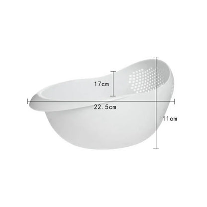 Rice Sieve Plastic Colander Kitchen Drain Basket with Handles Rice Bowl Strainer Strainer Basket Sink Drain Kitchen Tools