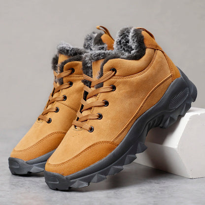 Men Snow Boots Outdoor Shoes For Male Thick Sole Sneakers for Men Winter Shoes Botines Tenis Keep Warm Fluff Mens Ankle Boots