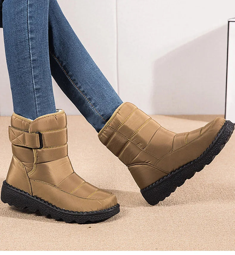 Boots Woman Snow Fashion Shoes Woman Platform Woman Shoes Plus Size Mid Women's High Boots Lightweight Botas Mujer Winter Boots