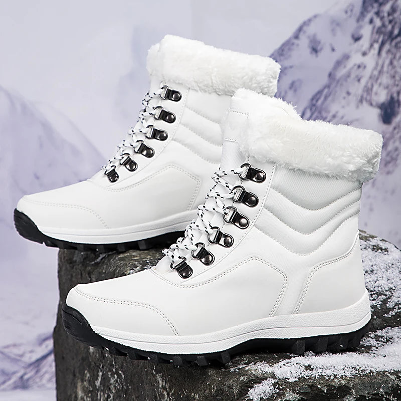 Winter Shoes Woman Warm Anti Slip Ankle Boots Plush Comfy Warm Outdoor Female Boots Women 2024 New Fur Platform Snow Boots