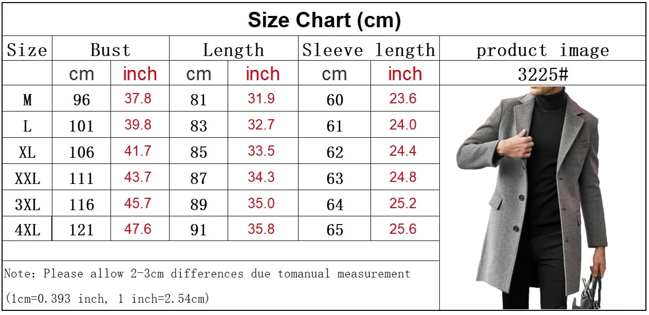 Autumn Man Jackets Lapel Coat Casual Jackets Man Outerwears Single-Breasted Regular Thickness Men's Windbreaker For Winter