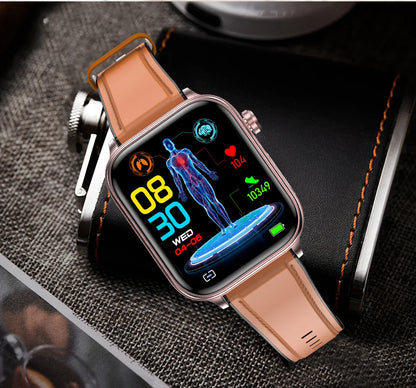 2024 New Medical Grade Smart Watch Women Blood Lipid Uric Acid Monitor Bluetooth Call SOS Watches Sport Health Smartwatch Men