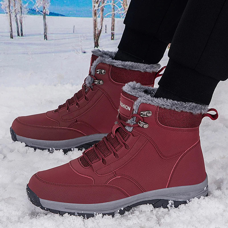 Men's Winter Snow Boots woman's Waterproof sneakers Super Warm.