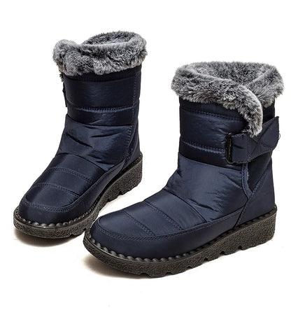 Women's Boots 2023 New Winter Shoes For Women Heeled Winter Boots Waterproof Snow Boots Elegant Warm Fur Winter Footwear Female