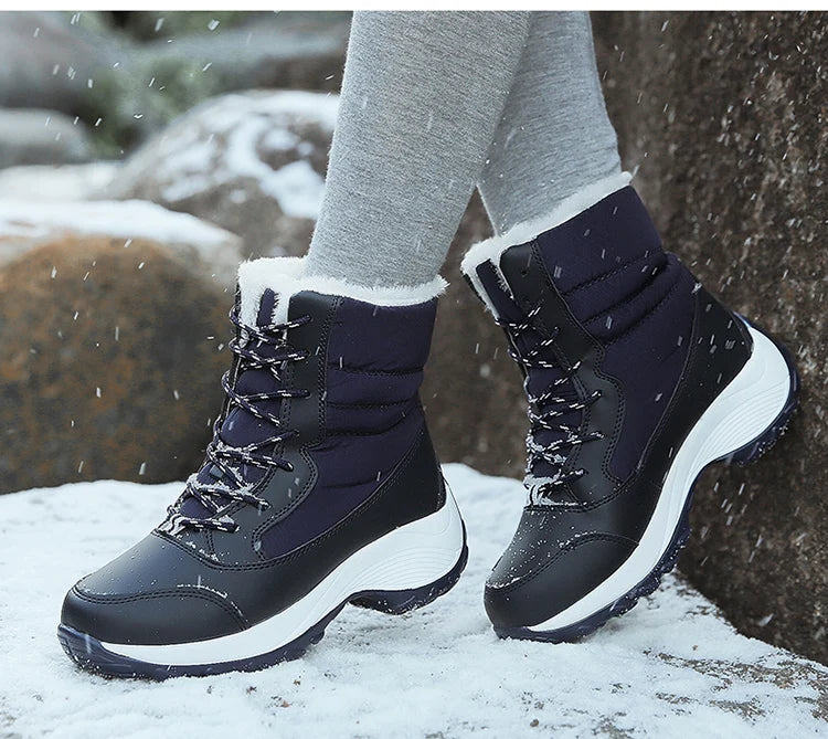 Snow Boots Women New Ladies Shoes Platform Shoes Woman Flat Keep Warm Boots Ladies Casual Plush Botas Mujer Winter Shoes Women