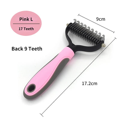 Professional Pet Deshedding Brush Dog Hair Remover Pet Fur Knot.