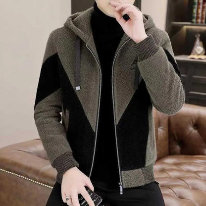 2024 Autumn Winter Wool Blends Jacket Men Thick warm Casual Business Trench Coat Slim Short Streetwear Overcoat Social Clothing