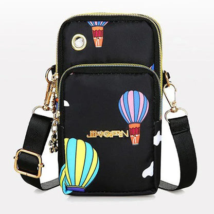 Mobile Phone Bag Women's Crossbody Mini Bags Fashion Mom Mommy Coin Bag Neck Hanging Running Cover Shoulder Bag 3 Layer Wallet