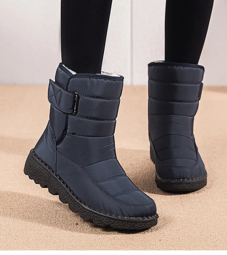 Boots Woman Snow Fashion Shoes Woman Platform Woman Shoes Plus Size Mid Women's High Boots Lightweight Botas Mujer Winter Boots