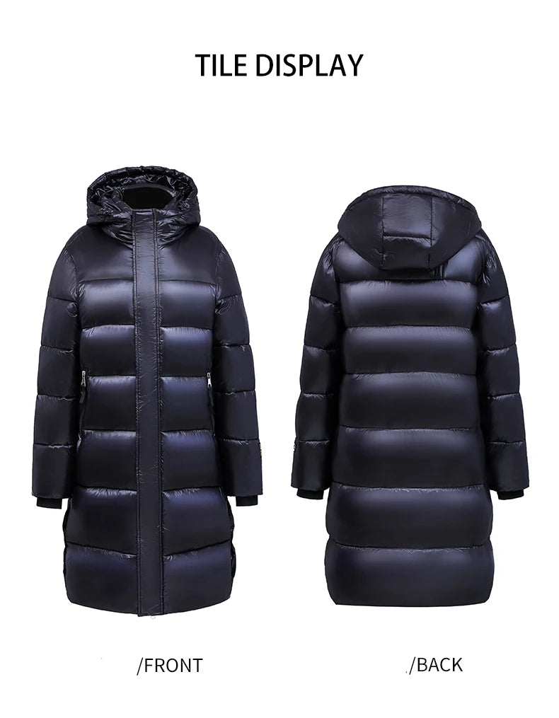 New Winter Down Cotton Jackets Women's Clothing Long Parkas Hooded Warm Winter Thick Waterproof Coat Female Black Overcoats