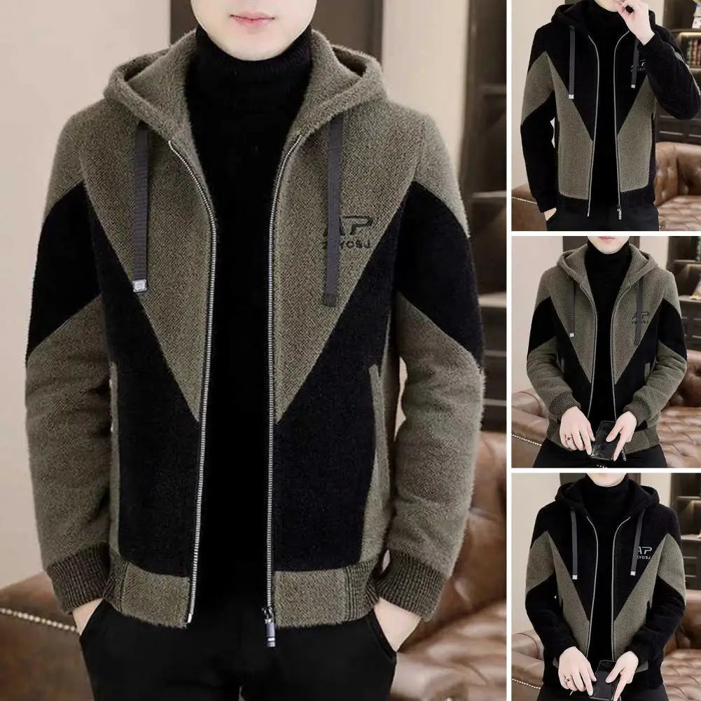 2024 Autumn Winter Wool Blends Jacket Men Thick warm Casual Business Trench Coat Slim Short Streetwear Overcoat Social Clothing