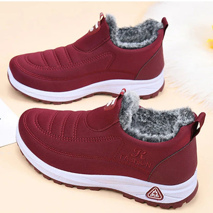 Women Boots Warm Fur Snow Boots Antislip Winter Women Shoes Casual Flat Ankel Boots Fashion Female Cotton Shoes