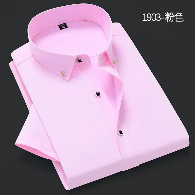 New Men's Slim-fit White Shirt High-quality Short-sleeved Popular Clothing High-end Long-sleeved Casual Suit Wedding Dress Shirt