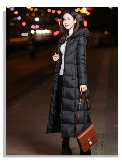 Women's Winter Cold Coats Long Parkas Warm Down Basic Jacket Fashion Cotton Padded Outwear.