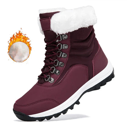 Winter Shoes Woman Warm Anti Slip Ankle Boots Plush Comfy Warm Outdoor Female Boots Women 2024 New Fur Platform Snow Boots