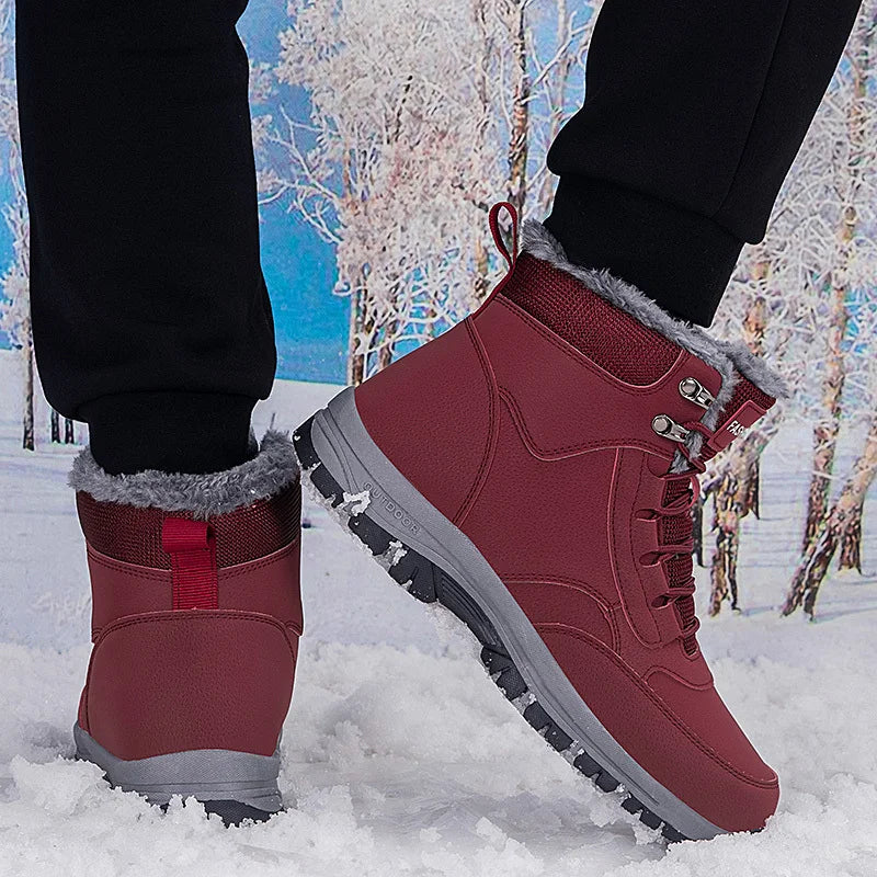 Men's Winter Snow Boots woman's Waterproof sneakers Super Warm.