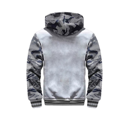 Men's Winter Jacket Camouflage Thicken Jackets Hooded Fleece Long Sleeve Down Jacket Man Casual Streetwear Men's Clothing