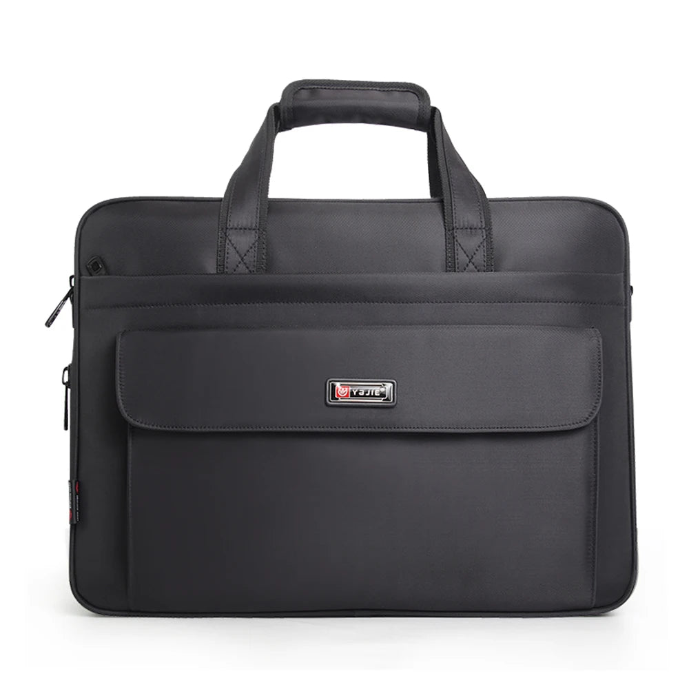 Business men's briefcase canvas waterproof large capacity 15.6 inch 17 inches laptop bag  work business bag office messenger bag