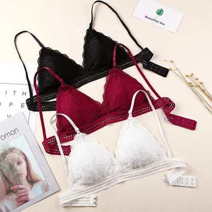 Women Bralette French Lace Bra No Steel Ring Beauty.