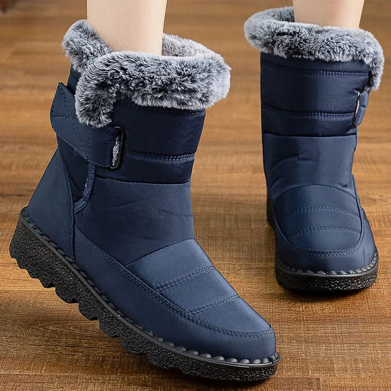 Women's Boots 2023 New Winter Shoes For Women Heeled Winter Boots Waterproof Snow Boots Elegant Warm Fur Winter Footwear Female