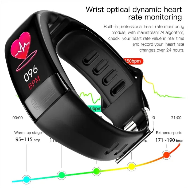 Ekg Ppg Spo2 Smart Health Bracelet Watch Healthiness Ecc Fitness Activity Tracker Blood Pressure Measuring Smart Watches